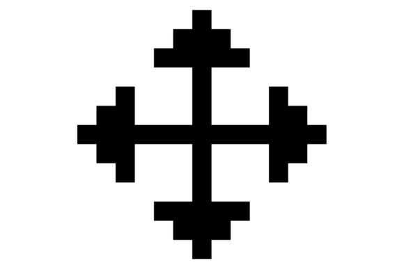 A Black and White Cross with Four Points Review