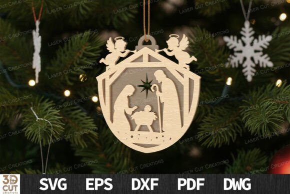 Angel Nativity Scene Ornament SVG Review for Real Projects