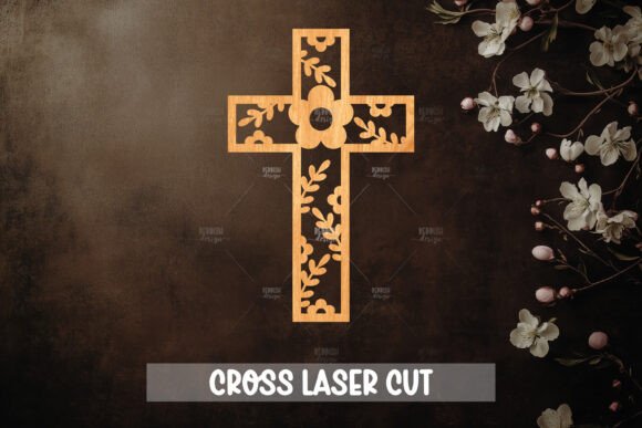 Christian Cross Silhouette for Real Embroidery Projects