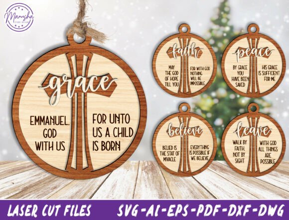 Christian Ornament SVG Bundle: A Faith-Filled Holiday Design