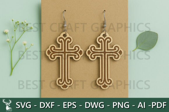 Classic Loop Cross Earrings SVG: A Faithful Embroidery Design for Real Projects