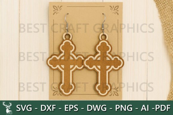 Fish Symbol Earrings – Jesus Ichthys SVG: A Faithful Embroidery Design for Real Projects