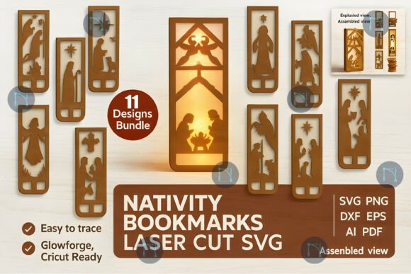 Nativity Bookmarks Laser Cut SVG Bundle Review