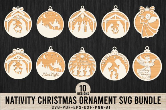 Nativity Christmas Ornament SVG Bundle Review for Real Projects