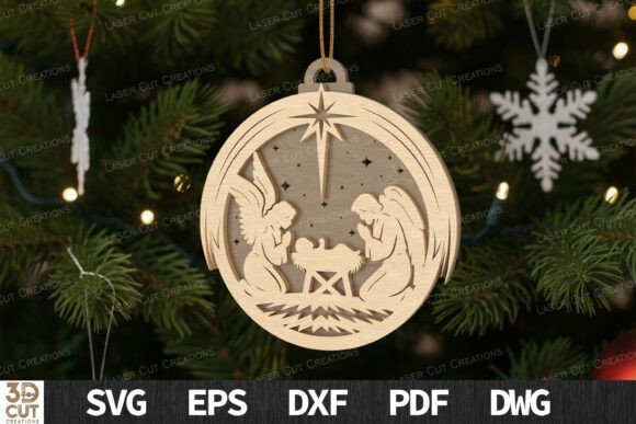 Nativity Scene Christmas Ornament SVG Review for Real Projects