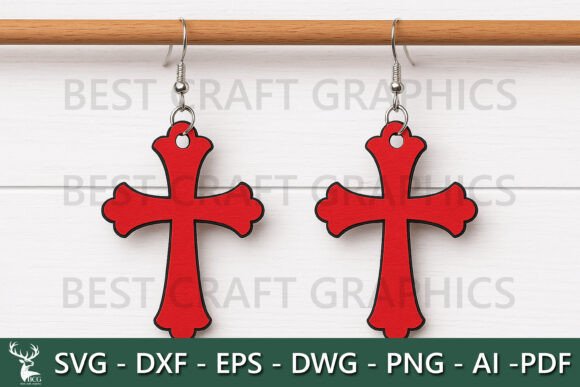 Red Cross Earrings SVG Cut File: A Designer’s Perspective
