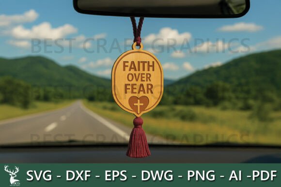 Reviewing Faith over Fear Car Hanger SVG for Real Embroidery Projects