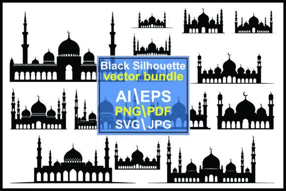 Silhouette Mosque with Domes Minarets: A Designer’s Real-World Take