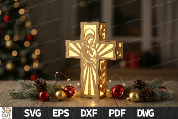 Virgin Mary Cross Lantern SVG — A Faith-Filled Embroidery Design for Real Projects